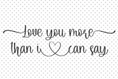 Love You More SVG, Love Sign SVG Product Image 2