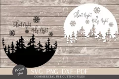 Silent Night Holy Night SVG, Christmas SVG, Cricut File Product Image 1