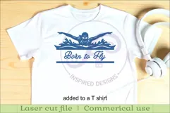 Butterfly Swimmer Name Sign SVG - Female Swim Team Wall Sign Product Image 3