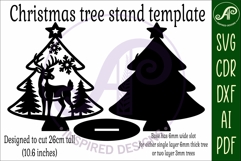 Christmas tree stand, laser cut file, deer christmas tree Product Image 3