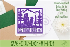 Dog Lover Forest Scene square female named wall sign or card Product Image 3