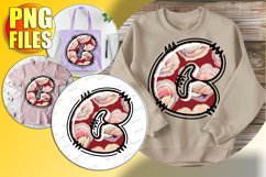 C Doodle Letter Valentine Joyful Sweet Icon! Product Image 1