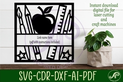 Teacher square name sign svg laser Product Image 3