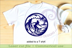 Surfer female wall sign, SVG file. vector sign Product Image 3