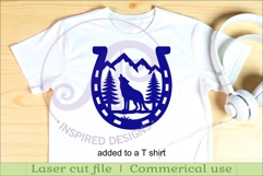 Horse Shoe Wolf animal wall sign Product Image 3