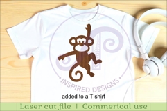 Cute little monkeys Silhouette laser cut wall art 1 Product Image 3