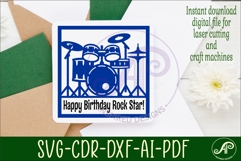 Drums name sign design for laser cutting or cards Product Image 3