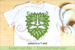 Green Man Wall Art SVG, Greenman Face Laser Cut File Product Image 3