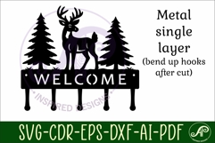 White tail Deer Key holder designs for wood and metal Product Image 3