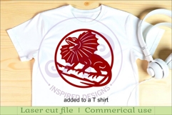 Frilled Lizard Wall Art SVG, Australian Reptile Laser Cut Product Image 3