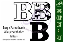 Farm Large B wall Letter 3 layer sign Product Image 3