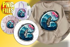 C Doodle Letter Valentine Bright Playful Charm! Product Image 1