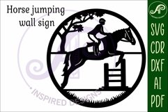 Horse jumper wall art sign, SVG file Product Image 3