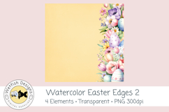 Watercolor PNG 300dpi Easter Edges 2 Product Image 4