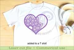 Mandala heart wall sign, SVG file 1 Product Image 3