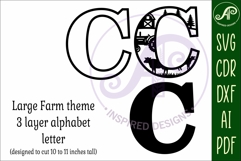 Farm Large C wall Letter 3 layer sign Product Image 3