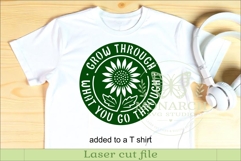 Grow Through What You Go Through SVG | Sunflower Inspiration Product Image 3