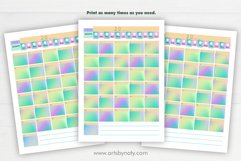 Holographic evergreen printable calendar. Product Image 3