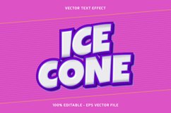 Ice Cone Vector Text Effect Product Image 1