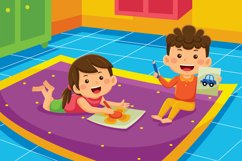 Indoor Activity Cartoon Vector #05 Product Image 1