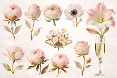 Love is Blooming Romantic Floral PNG Bundle Product Image 5