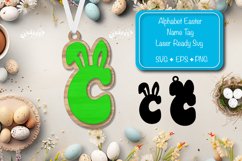 Alphabet Letter C Easter basket tags Easter tag Laser Cut Product Image 1