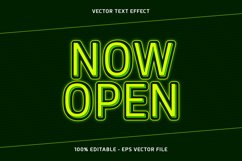 Now Open Vector Text Effect Product Image 1