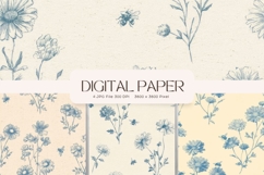 Flower Pattern Background Wallpaper Digital Paper_278 Product Image 1