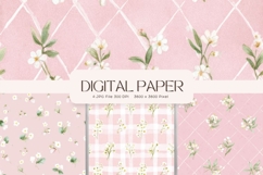 Flower Pattern Background Wallpaper Digital Paper_55 Product Image 1