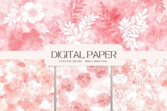 Flower Pattern Background Wallpaper Digital Paper_224 Product Image 1