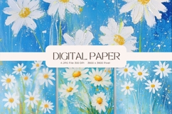 Daisy Flower Seamless Pattern Background Gift Wrap Wallpaper Product Image 1