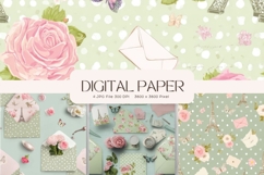 Vintage Flower Valentines Background Love Wedding Wallpaper Product Image 1