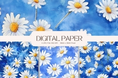 Daisy Flower Seamless Pattern Background Gift Wrap Wallpaper Product Image 1