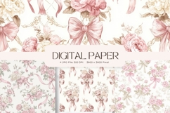 Flower Pattern Background Wallpaper Digital Paper_179 Product Image 1