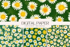 Daisy Flower Seamless Pattern Background Gift Wrap Wallpaper Product Image 1