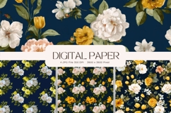 Flower Pattern Background Wallpaper Digital Paper_199 Product Image 1