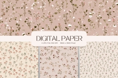 Flower Pattern Background Wallpaper Digital Paper_192 Product Image 1