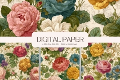 Vintage Flower Valentines Background Love Wedding Wallpaper Product Image 1