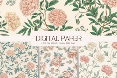 Flower Pattern Background Wallpaper Digital Paper_284 Product Image 1