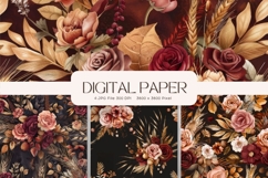 Flower Pattern Background Wallpaper Digital Paper_225 Product Image 1