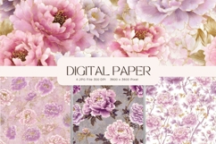 Flower Pattern Background Wallpaper Digital Paper_312 Product Image 1