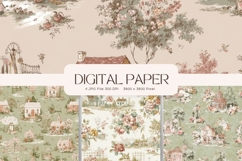 Flower Pattern Background Wallpaper Digital Paper_196 Product Image 1