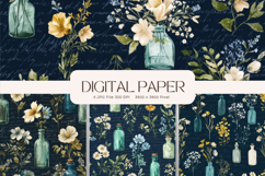 Flower Pattern Background Wallpaper Digital Paper_188 Product Image 1