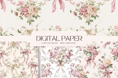 Flower Pattern Background Wallpaper Digital Paper_178 Product Image 1