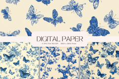 Chinoiserie Floral Pattern Background Vintage Digital Paper Product Image 1