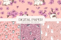 Flower Pattern Background Wallpaper Digital Paper_58 Product Image 1