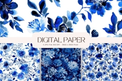 Chinoiserie Floral Pattern Background Vintage Digital Paper Product Image 1