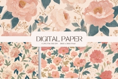 Flower Pattern Background Wallpaper Digital Paper_176 Product Image 1