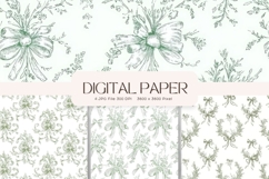 Flower Pattern Background Wallpaper Digital Paper_281 Product Image 1
