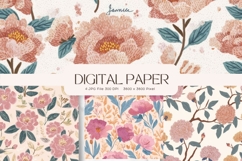 Flower Pattern Background Wallpaper Digital Paper_177 Product Image 1